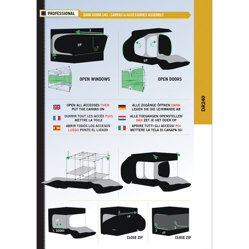 Dark Room 240 R4.00 237x237xh200cm DF25 / namiot do uprawy roślin