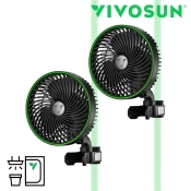 Vivosun dwa wentylatory AeroWave Ø15cm, 12W