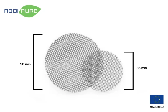 ADDIPURE 2 filtry ze stali nierdzewnej ∅50mm 50µm