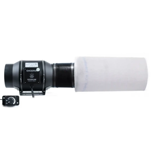 Zestaw wentylacyjny Good Fan 850m3/h  Ø200 + potencjometr / przyłącze / filtr