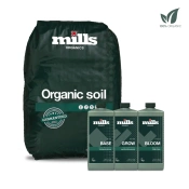 Zestaw Mills Organic Soil + Base + Grow + Bloom