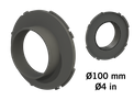 Króciec wentylacyjny Ø 100mm do kołnierza wentylacyjnego 