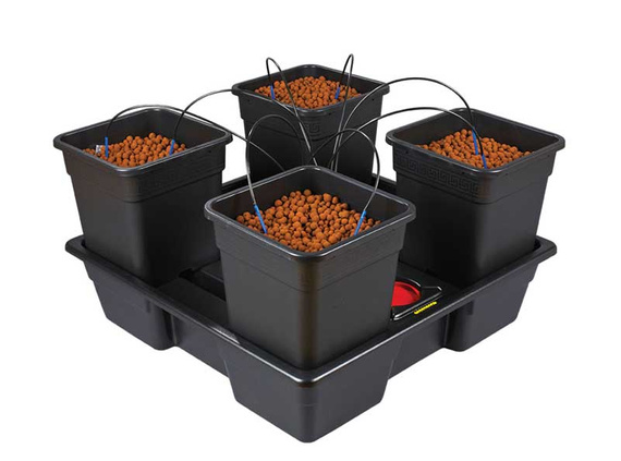 System hydroponiczny na 4 rośliny / donice 25L WILMA XL 90x90xH22cm / 150L