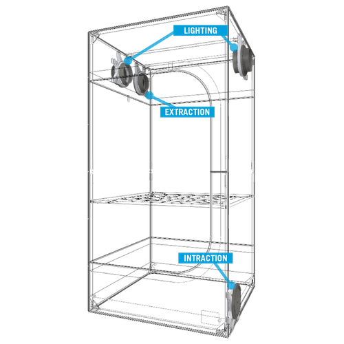Kołnierz kanałowy do Growbox Dark Room - rurka 25mm