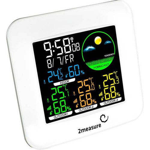 Elektroniczna stacja pogody z trzema czujnikami