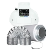 Prima Klima zestaw wentylator + filtr Ø 100mm do 280 m3/h z regulacją temperatury