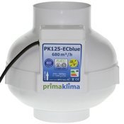 Wentylator promieniowy Prima Klima Ø 125mm ECblue 680m3/h +cyfrowy regulator prędkości i temp.