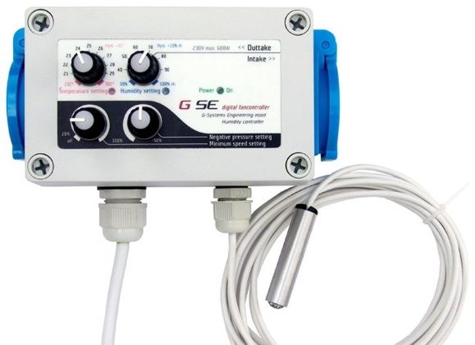Cyfrowy regulator temperatury Min/Max, wilgotności i ciśnienia - 2 wentylatory