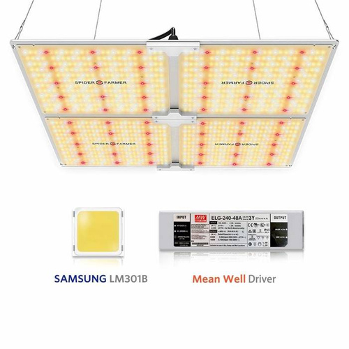 Lampa LED Spider Farmer SF4000 450W - obszar oświetlenia wege 150x150cm kwitnienie 120x120